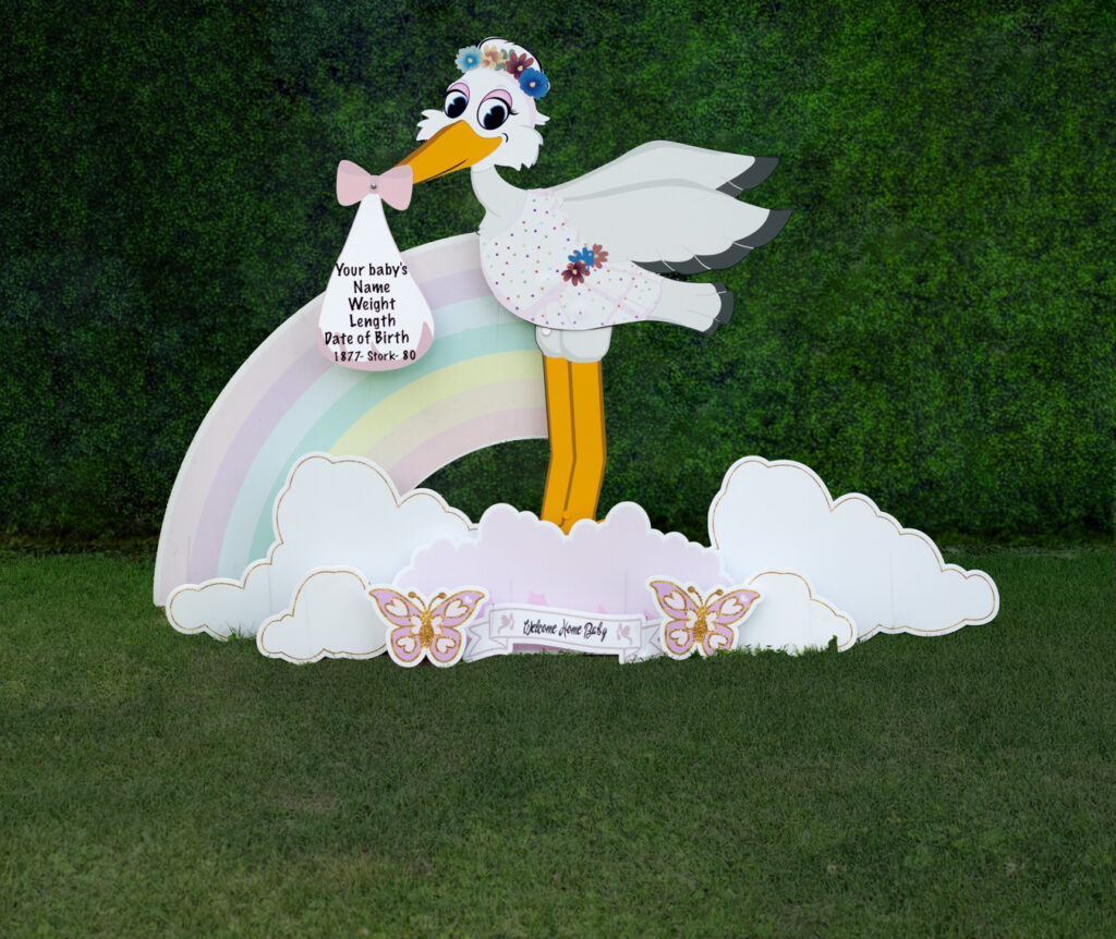 Rainbow Girl Stork Yard Signs