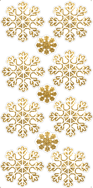 Gold Trim Snowflakes